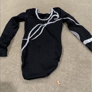 GK black and silver leotard
